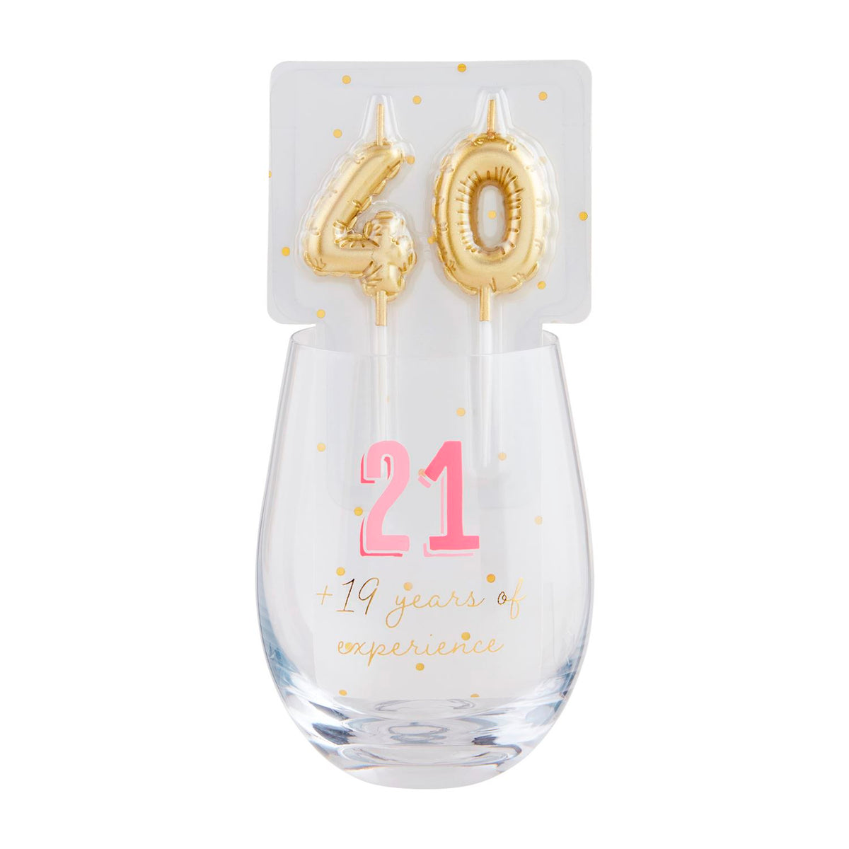 Wine Glass & Candle Set