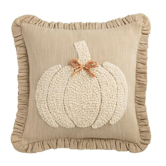 WHITE PUMPKIN PILLOW