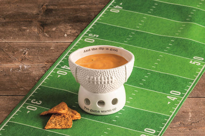FOOTBALL TIDBIT WARMER SET