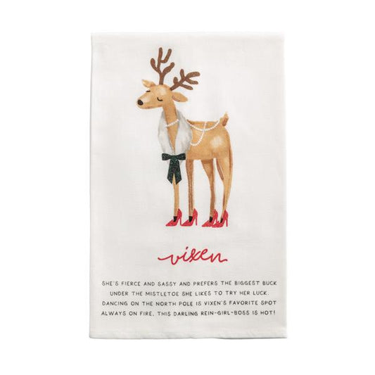REINDEER POEM TOWEL