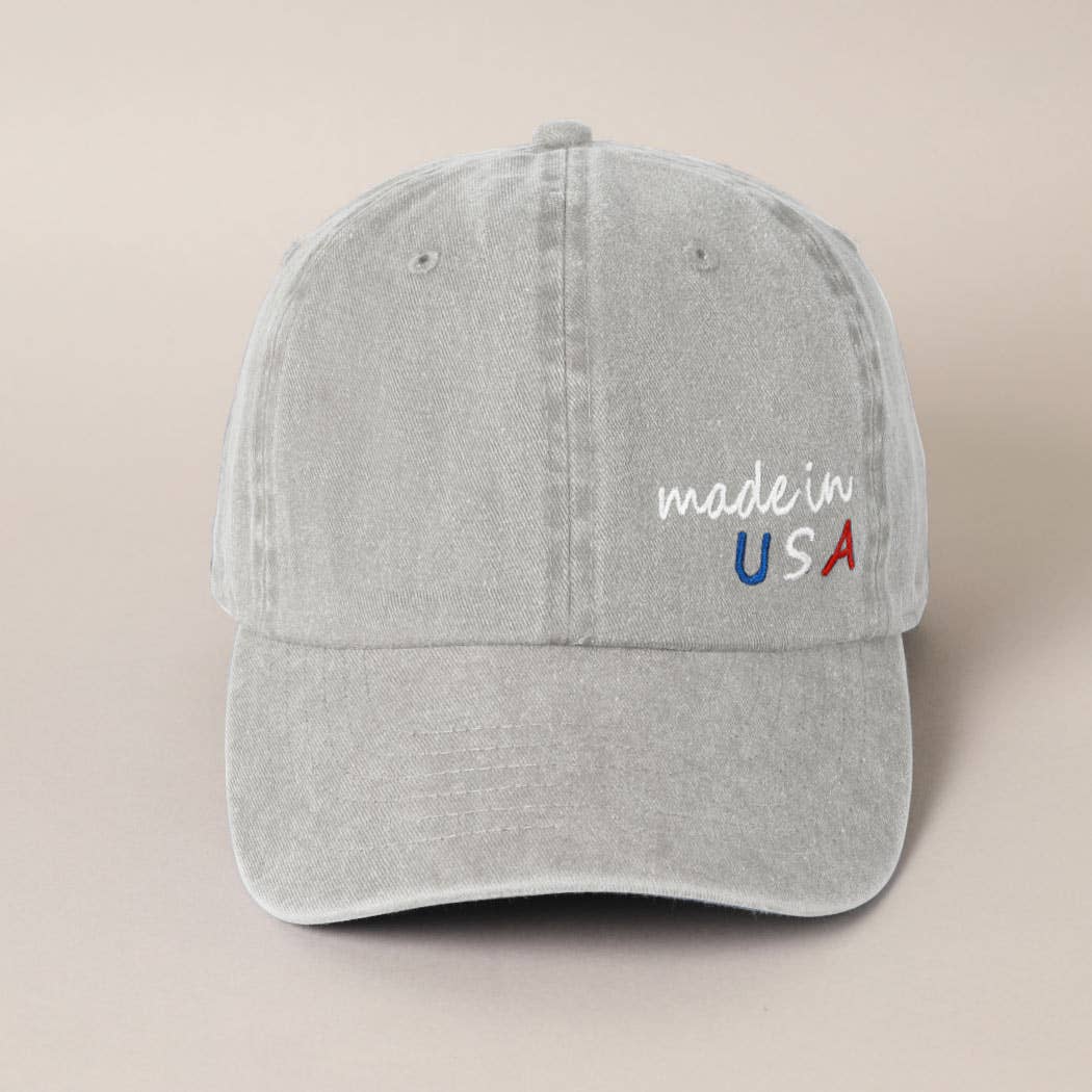 Made in USA Embroidered Cotton Baseball Cap