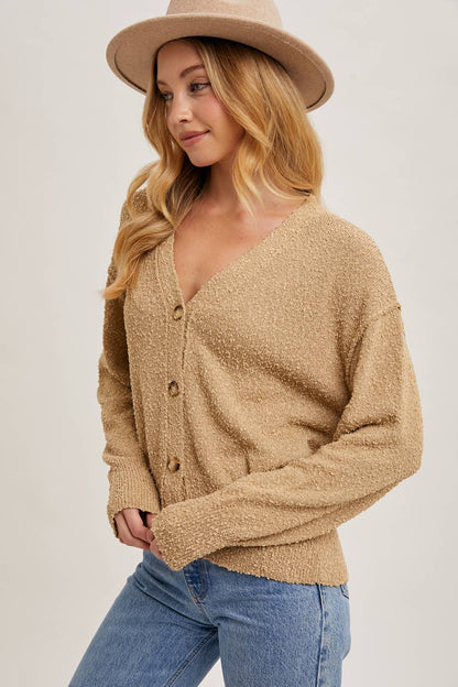 BUTTON DOWN KNIT SWEATER CARDIGAN