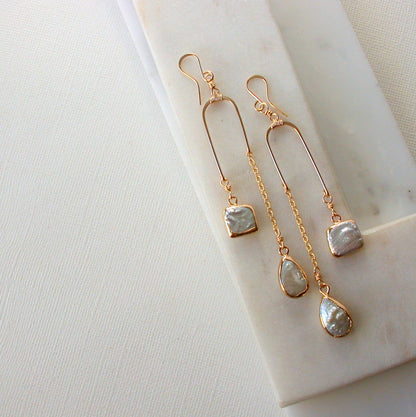 Pearl Balancing Act Earrings.