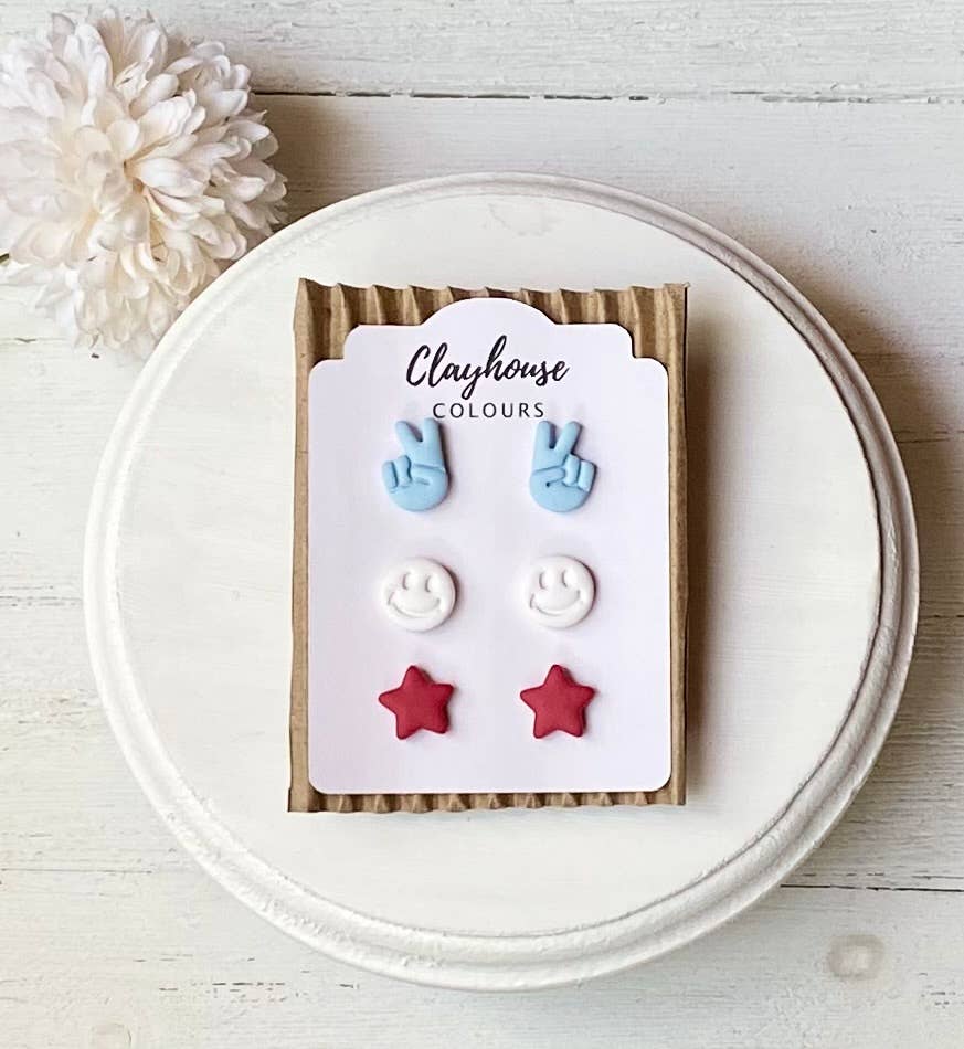 Fourth of July Handmade Earrings | Red White & Blue Earrings