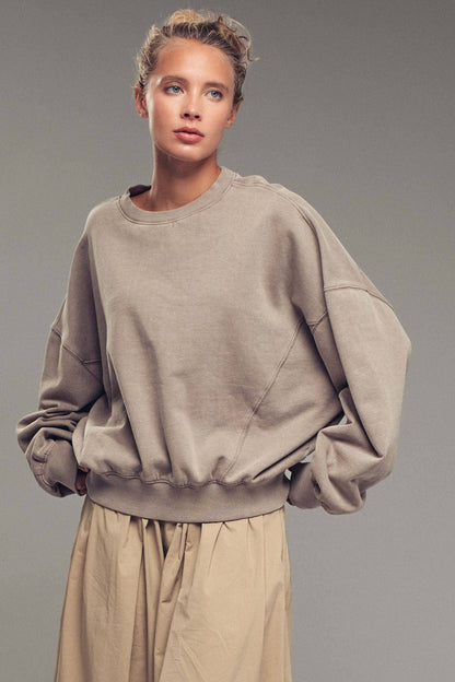 Pigment Washed Relaxed Fit Sweatshirt