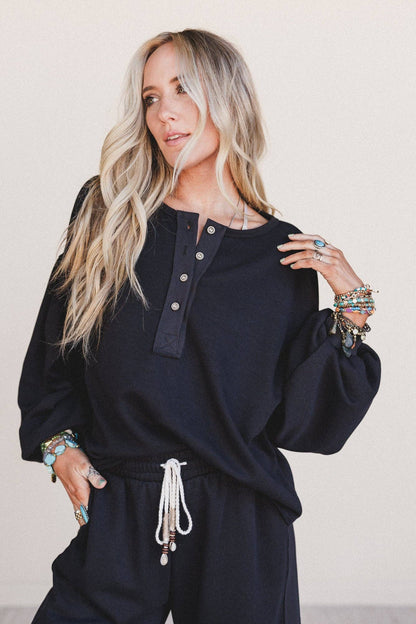 Laid Back Love Top - Black