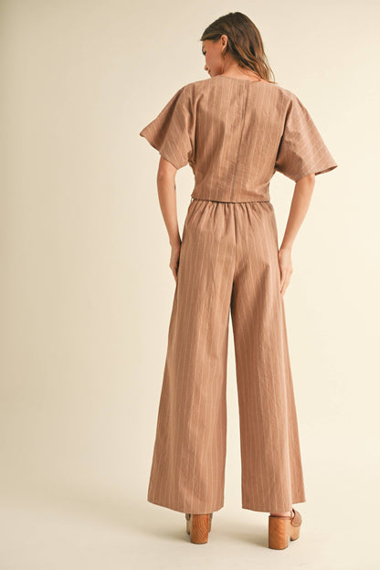 P4277ST   STRIPE PATTERN PANTS WITH ELASTIC WAIST