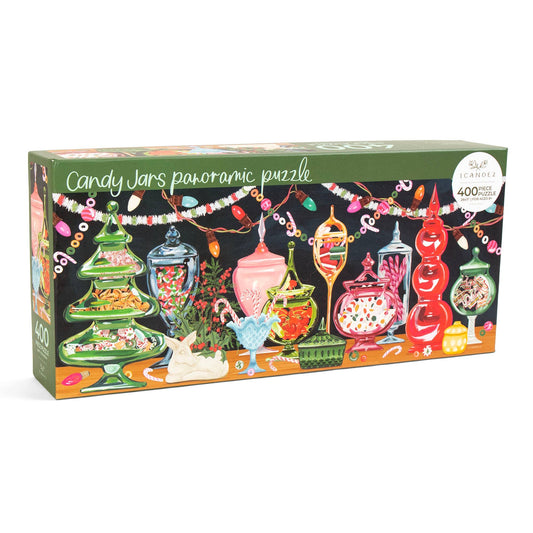 Candy Jars - 400 Piece Panoramic Holiday Jigsaw Puzzle