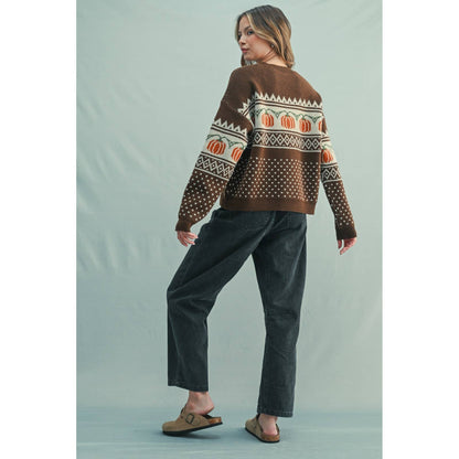 PUMPKIN JACQUARD SWEATER / WL25-11190