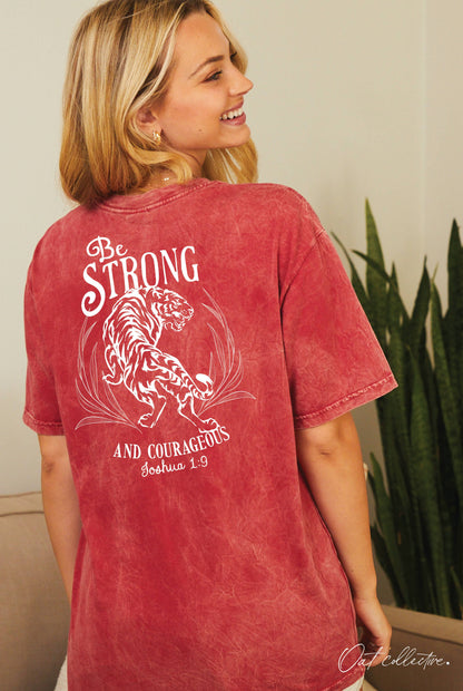 BE STRONG Oversized Graphic Top
