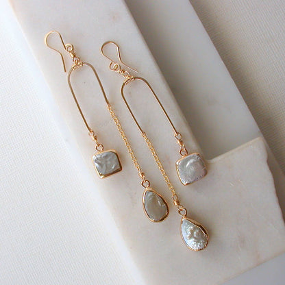 Pearl Balancing Act Earrings.
