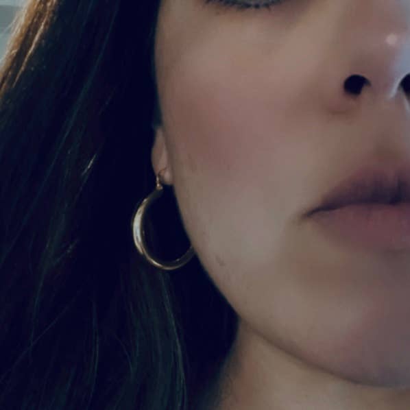 35mm Thick Hoop Earrings 18k Gold Filled Water Resistant