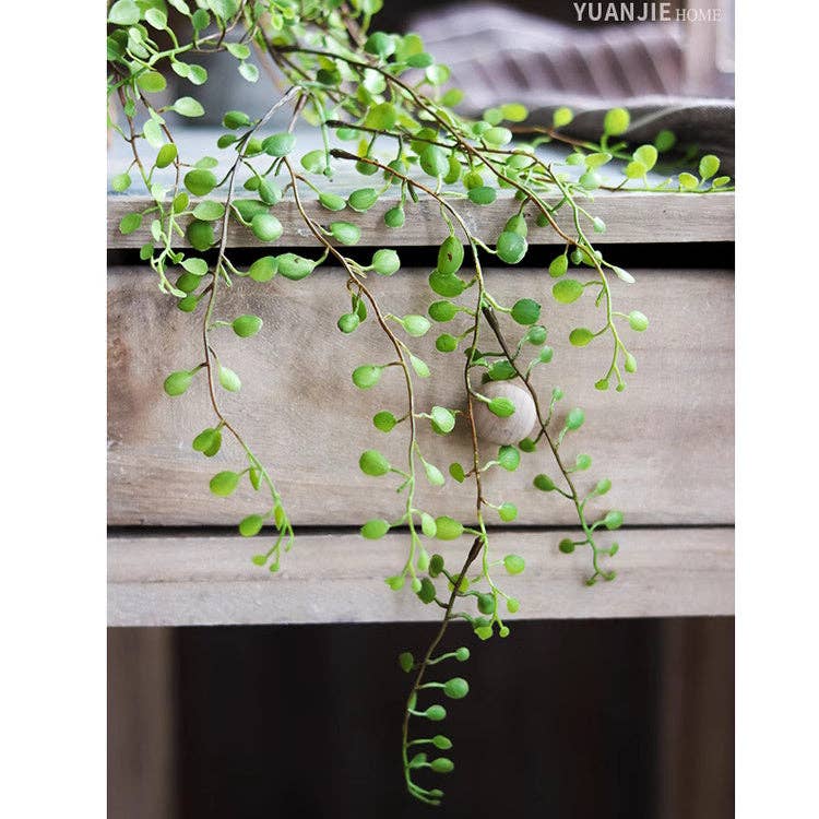 Hanging Faux Mini Leaf Garland 27.5" Long