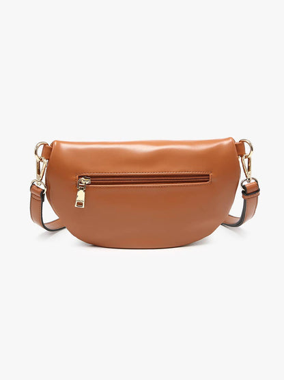 M2821 Nevaeh Straw Sling/Crossbody w/ Vegan Leather Contrast