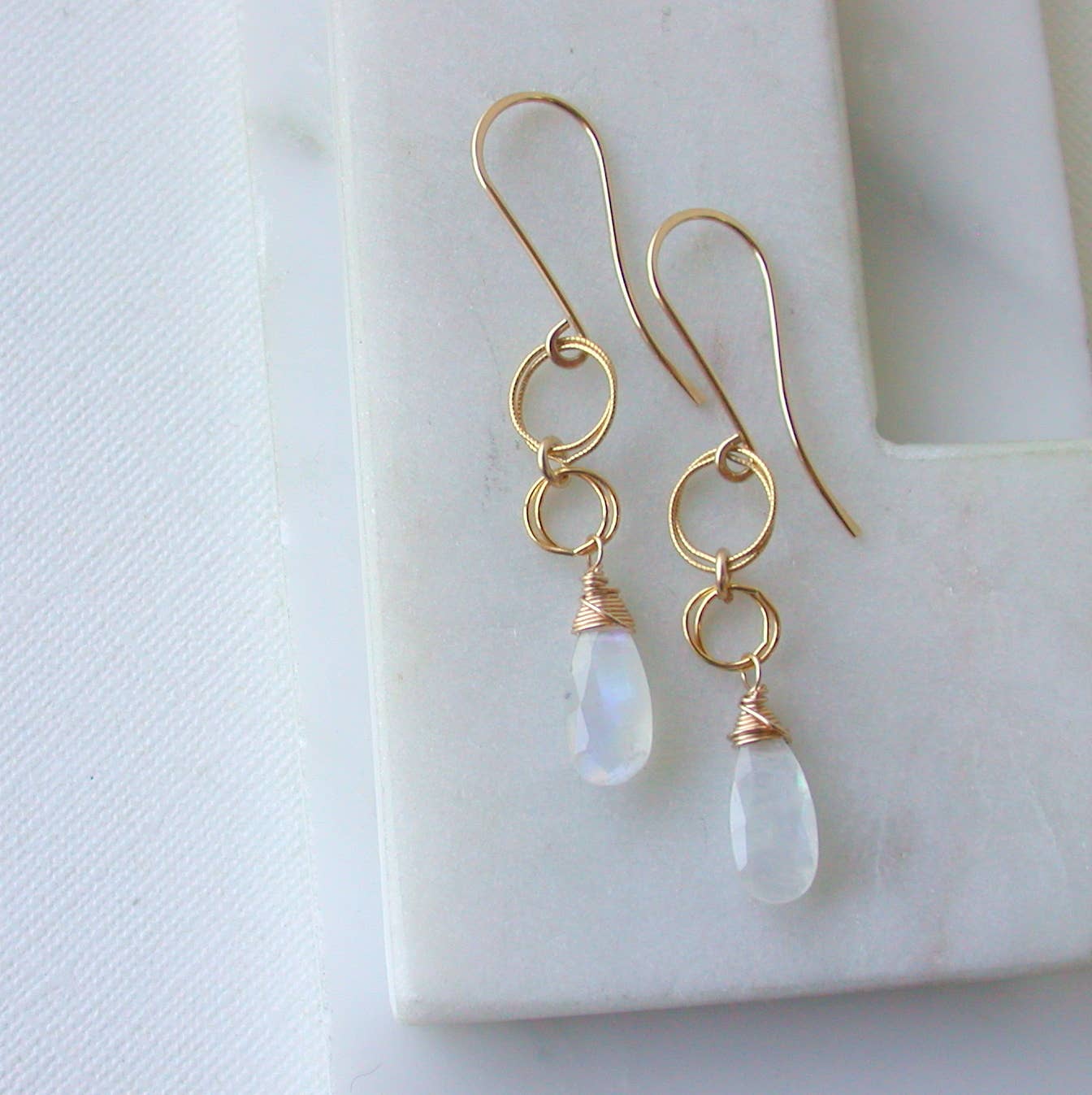 Statement Moonstone Earrings.