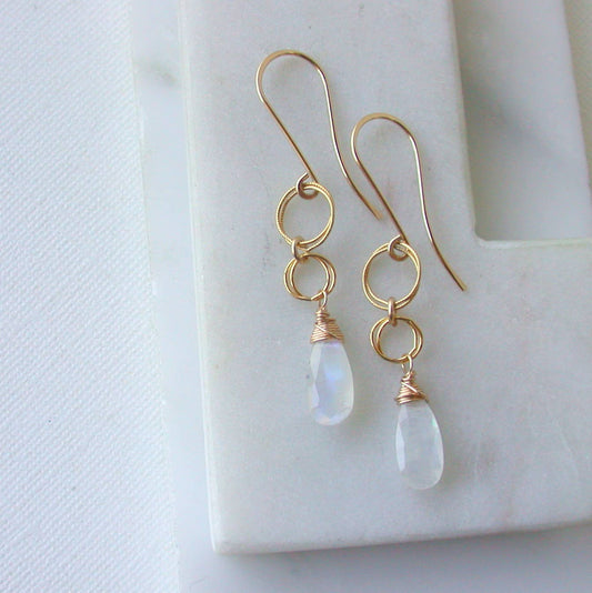 Statement Moonstone Earrings.