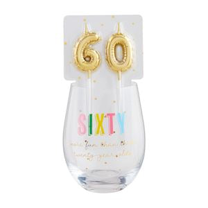 Wine Glass & Candle Set