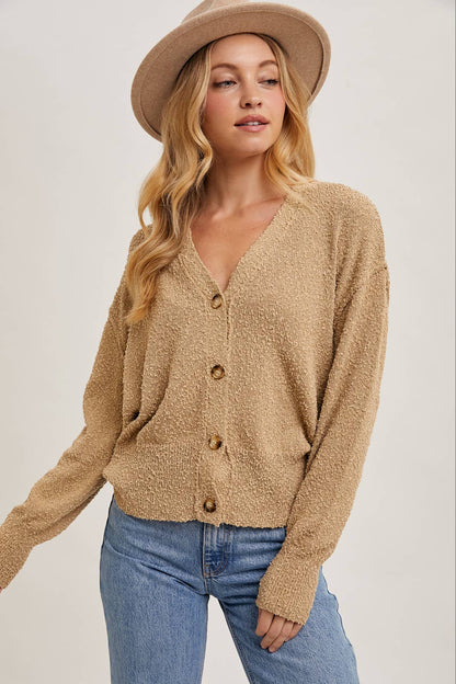 BUTTON DOWN KNIT SWEATER CARDIGAN