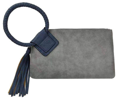 BP204 Fashion Cuff Handle Tassel Wristlet Clutch