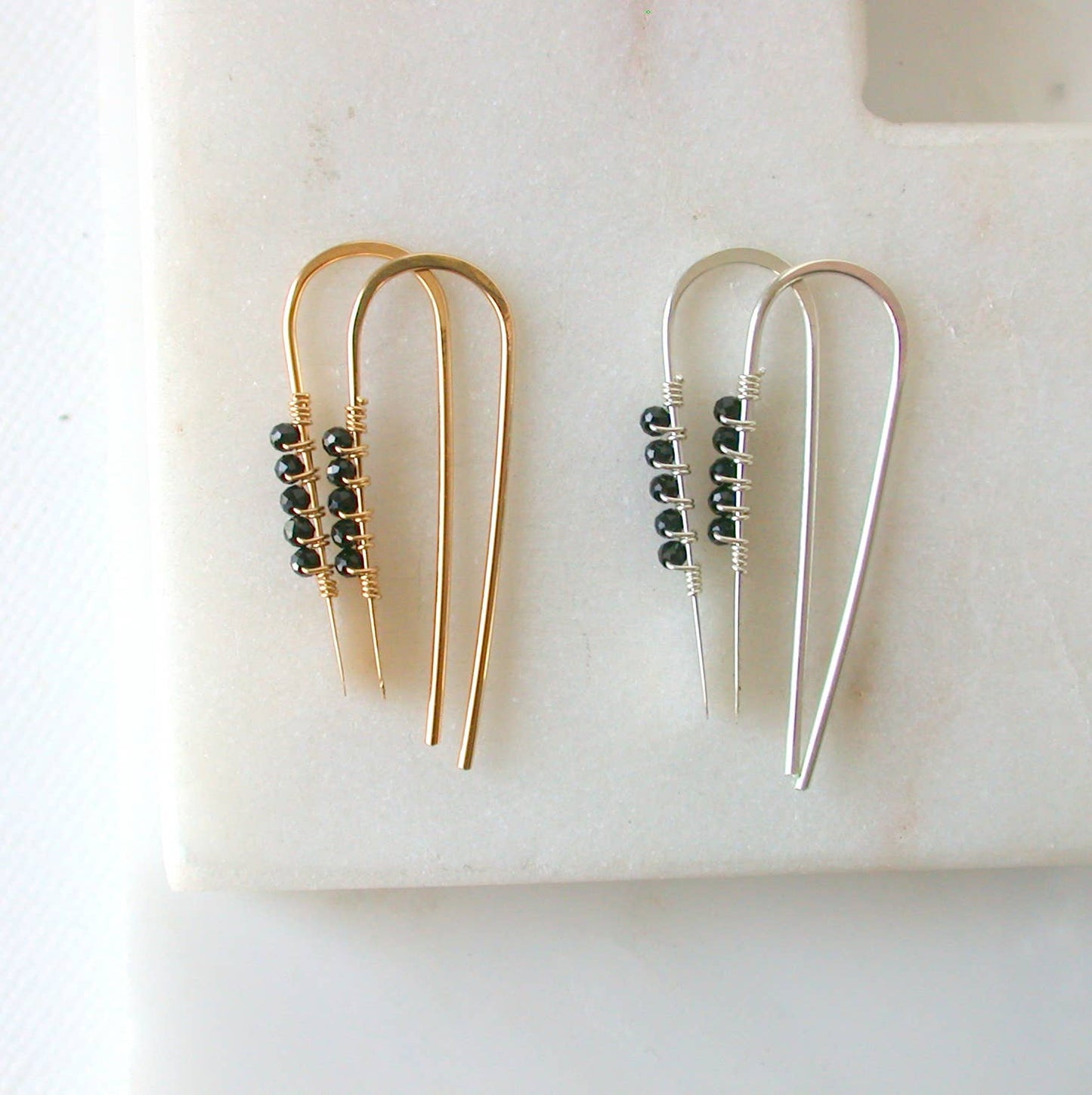 Gemstone Wrapped Petite Threaders
