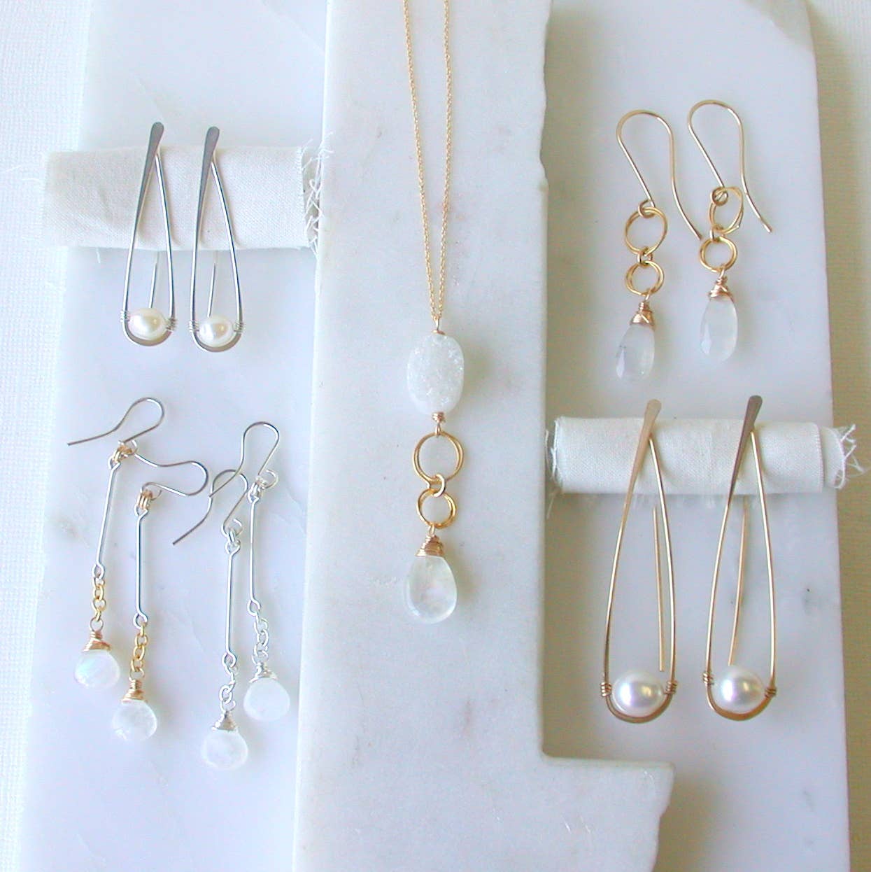 Statement Moonstone Earrings.