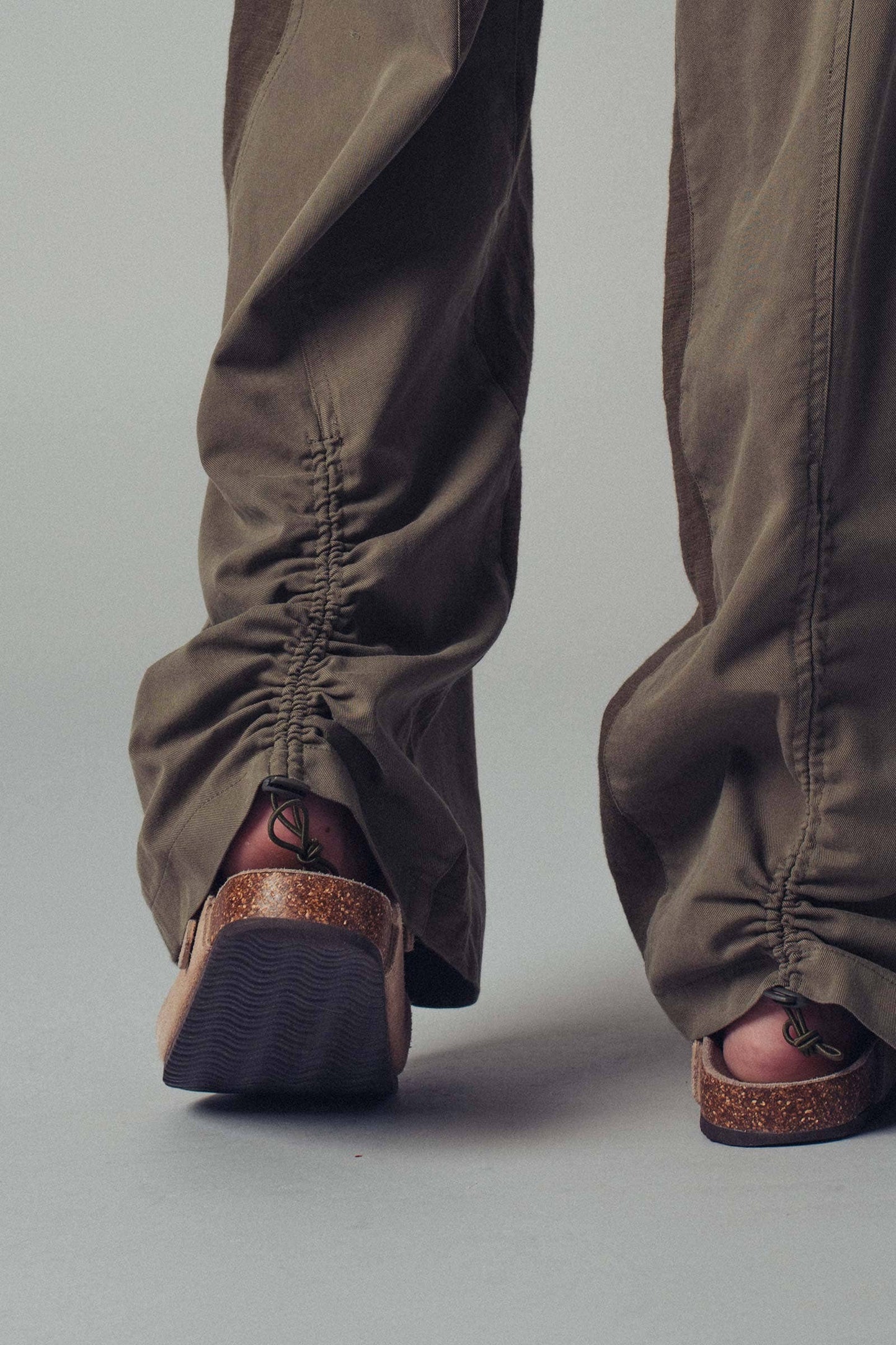 Drawstring Waist Wide-Leg Relaxed Pants