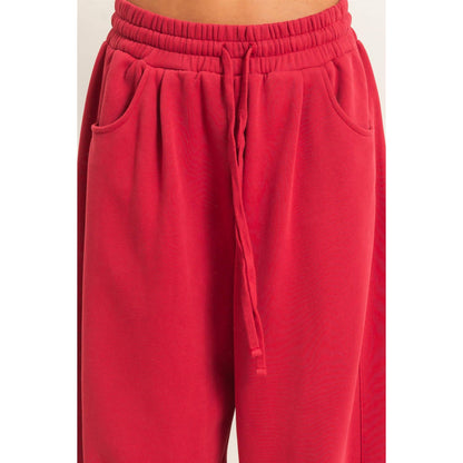 Drawstring Waist Barrel Sweatpants