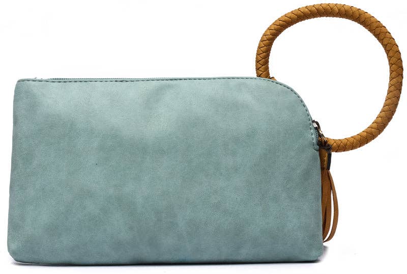 BP204 Fashion Cuff Handle Tassel Wristlet Clutch