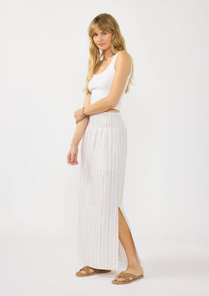 Faux Button Front Skirt