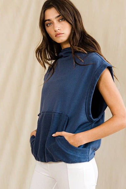 IT2135 Hooied Muscle Pullover