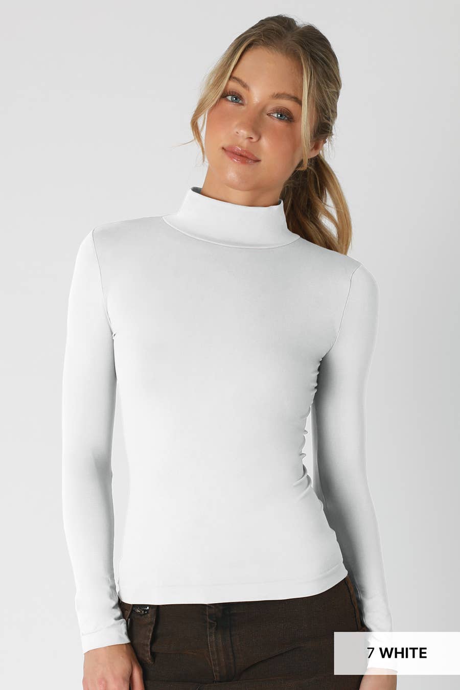 Long Sleeve Mock Neck Top
