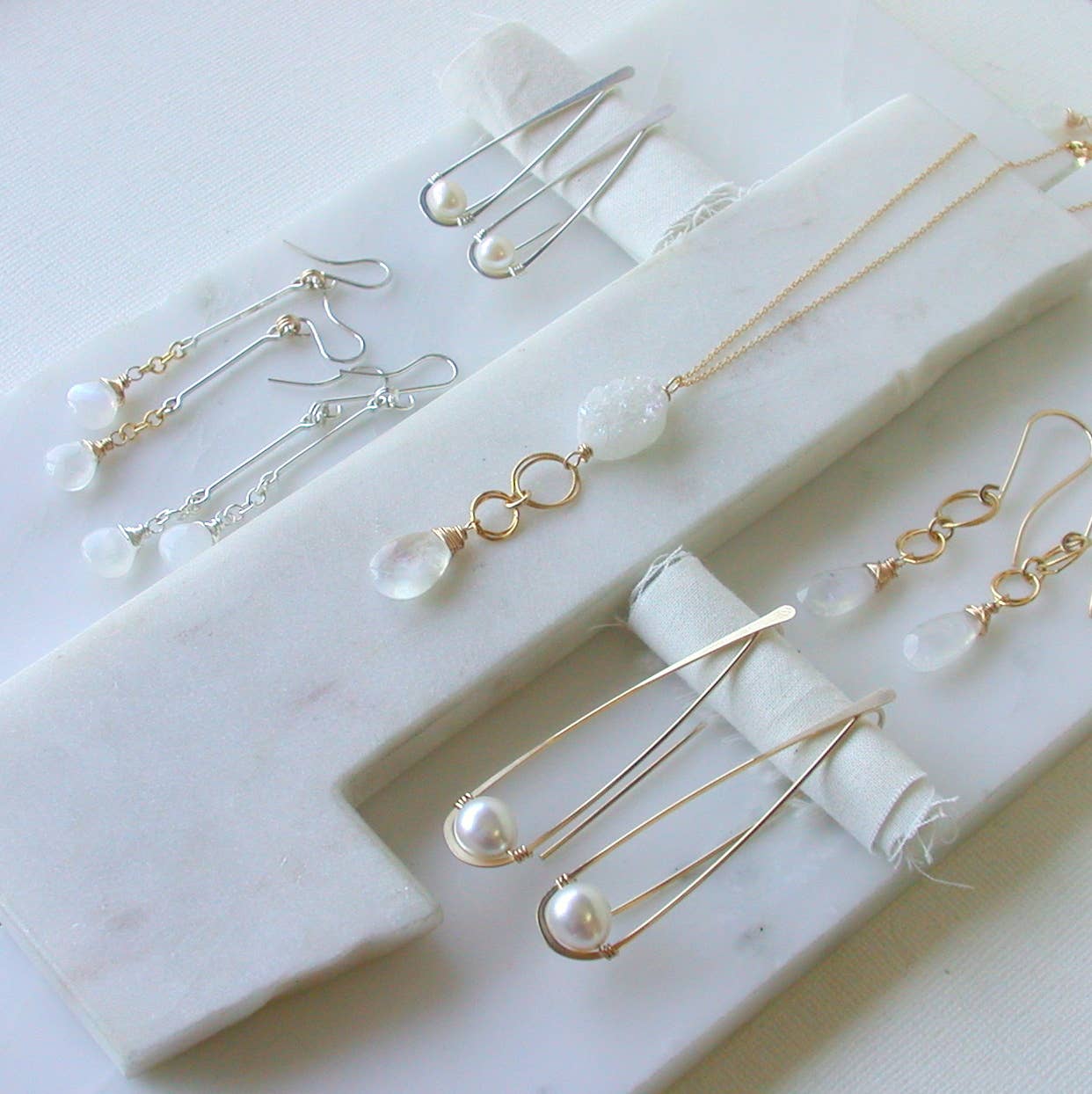 Statement Moonstone Earrings.