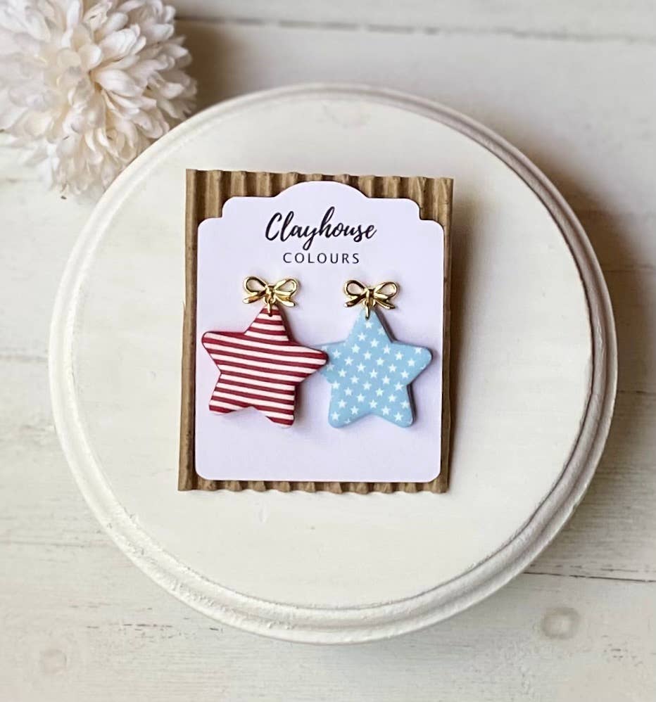 Fourth of July Handmade Earrings | Red White & Blue Earrings