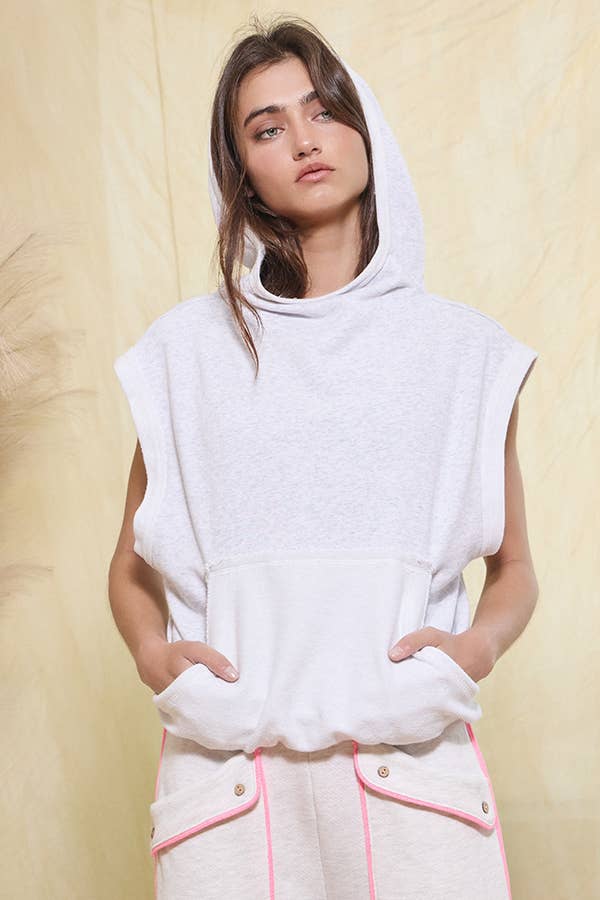 IT2135 Hooied Muscle Pullover