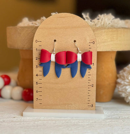 Red, White & Blue Clay Earrings  