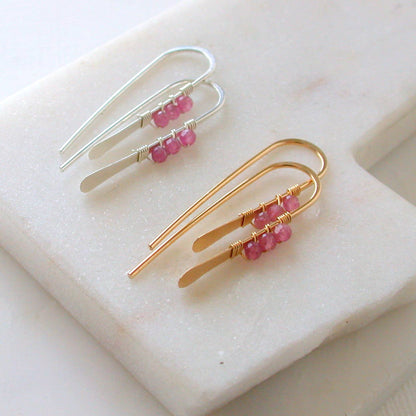 Gemstone Wrapped Petite Threaders