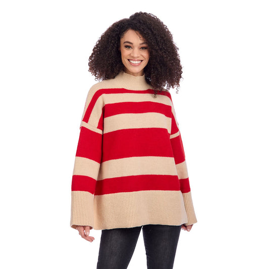 RED COSTNER STRIPED SWEATER