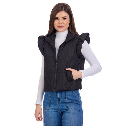 LILE RUFFLED QUILITED VEST