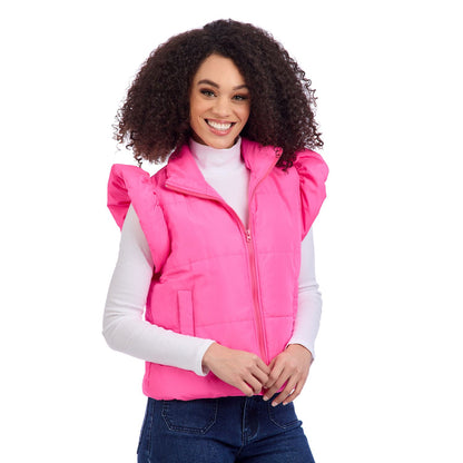 LILE RUFFLED QUILITED VEST