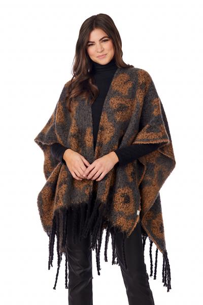 OVERSIZED LEOPARD PONCHO