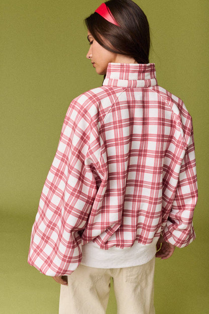 Natalie Plaid Mock Neck Sweatshirt