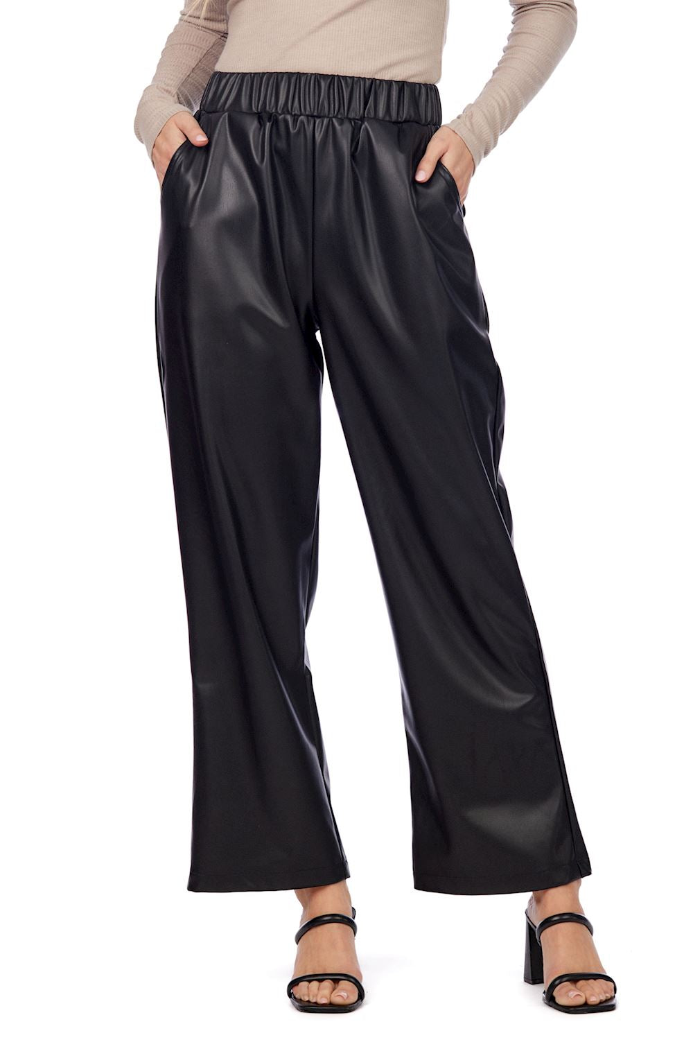 BLACK BALLARD LEATHER PANTS