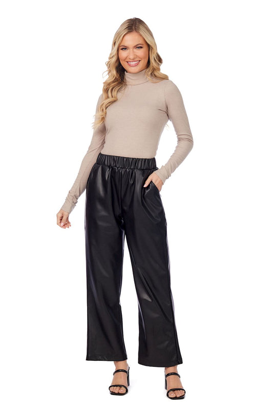 BLACK BALLARD LEATHER PANTS