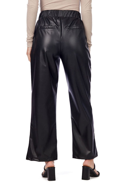 BLACK BALLARD LEATHER PANTS