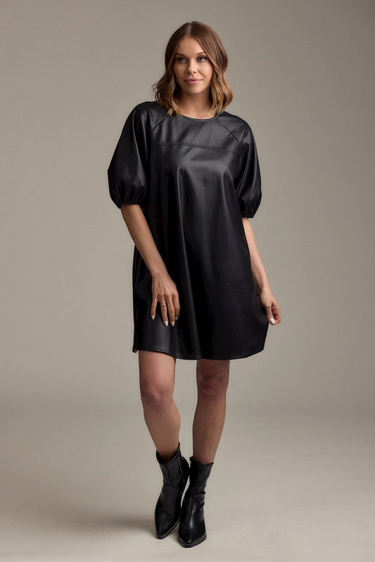 BLACK RAINE LEATHER DRESS
