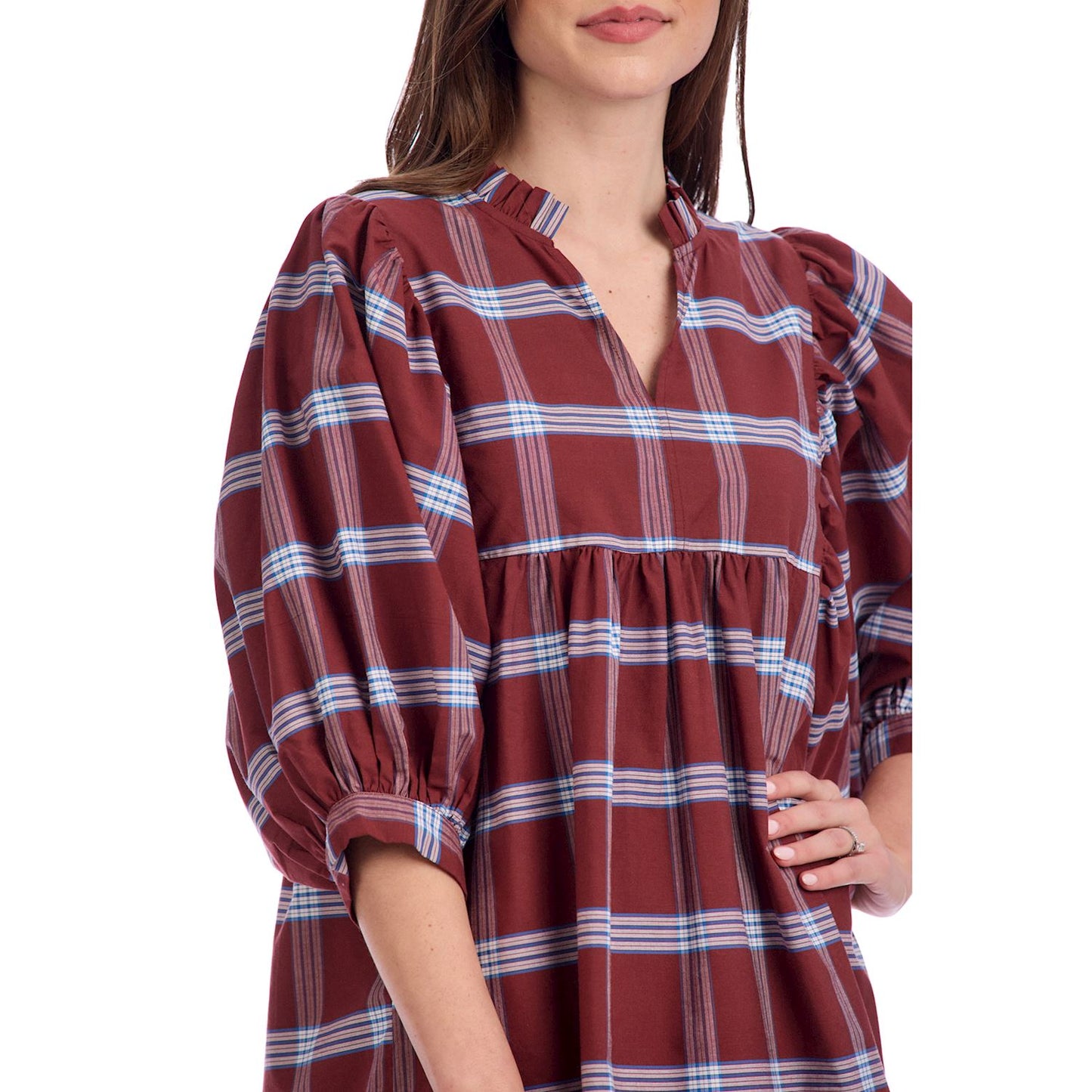 BROWN SHIPLEY PLAID DRESS