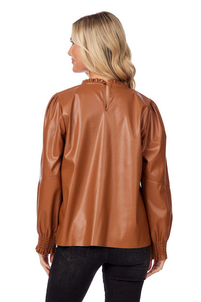 TAN PUTNAM LEATHER TOP