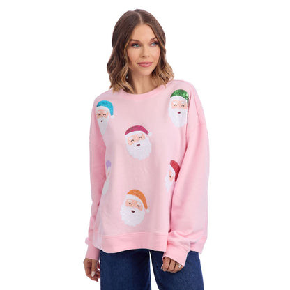 BLUSH HOLIDAY SPARKLE SWEATSHIRT