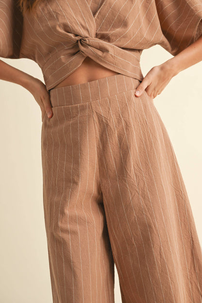 P4277ST   STRIPE PATTERN PANTS WITH ELASTIC WAIST