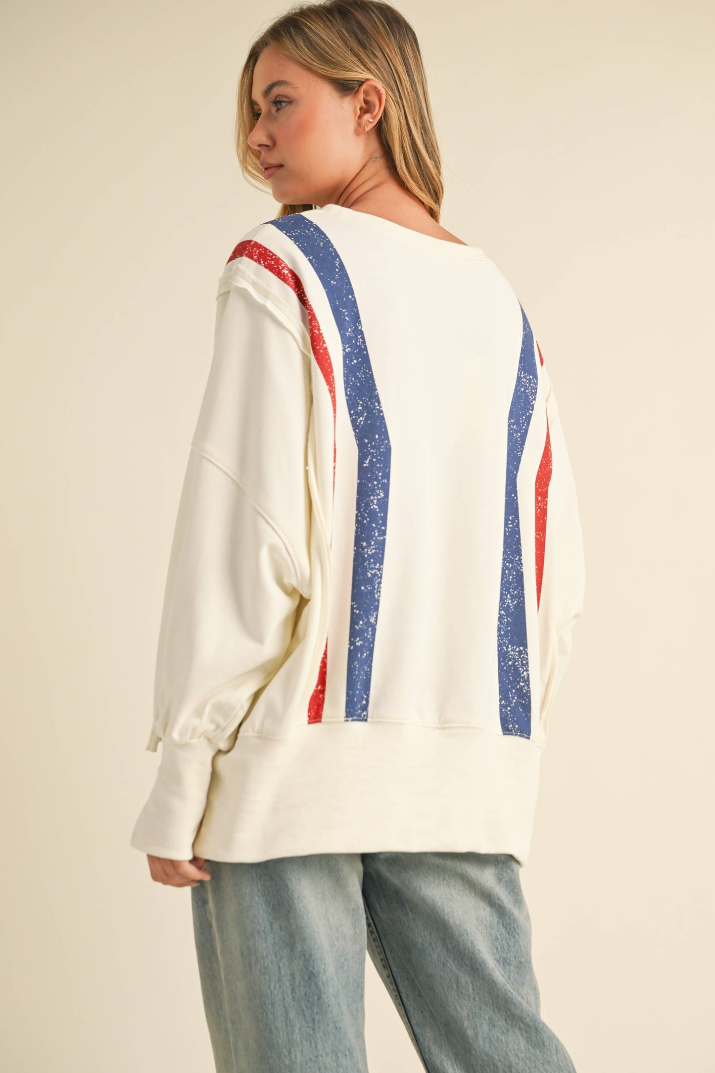 USA STAR GRAPHIC RELAXED FIT SWEATSHIRT